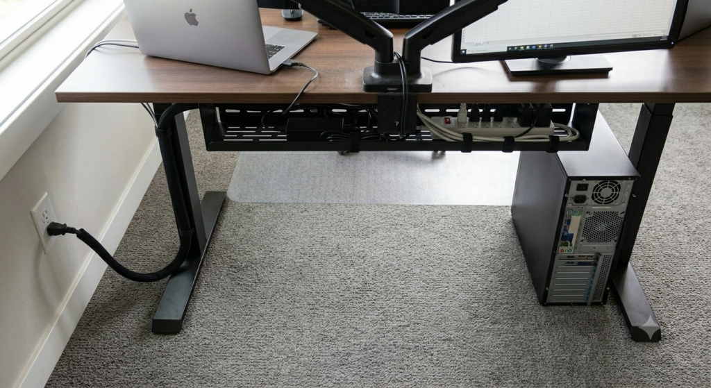 How I Completely Hid Every Cable Under My Standing Desk In 5 Minutes (For Under $25) after img